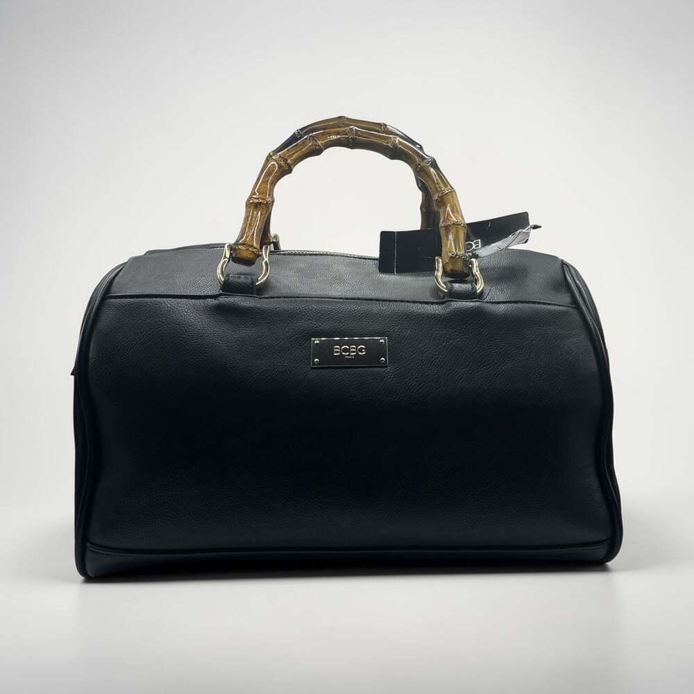 BCBGMaxAzria black faux bamboo handle purse NWT